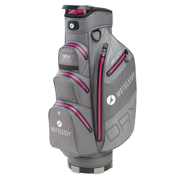 Motocaddy Dry-Series Golf Cart Bag - Charcoal/Fuchsia