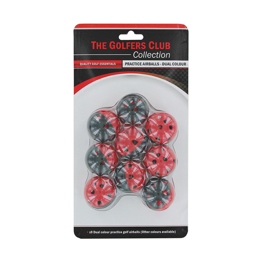 The Golfers Club Airflow Practice Golf Balls - Red/Black