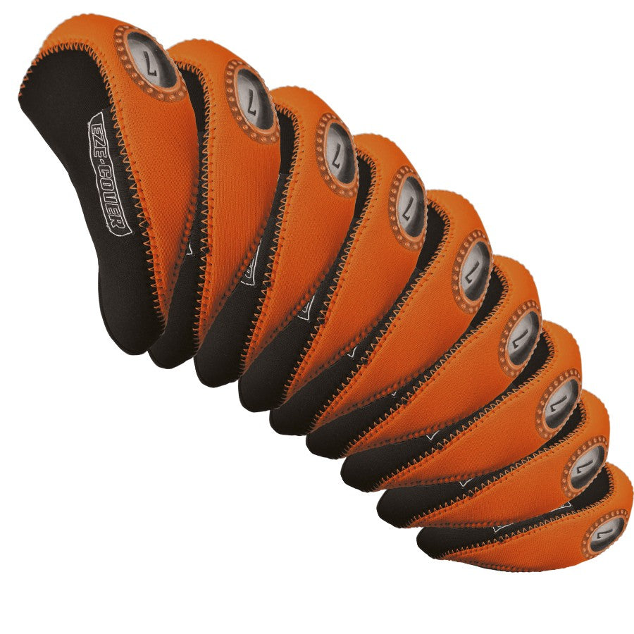 Longridge Eze Golf Iron Headcover - Black/Orange