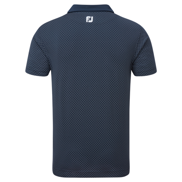 Footjoy Diamond Dot Golf Polo Shirt - Navy/White