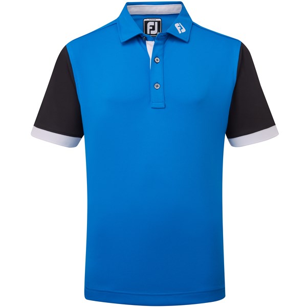 Footjoy Junior Colourblock Golf Polo Shirt - Blue