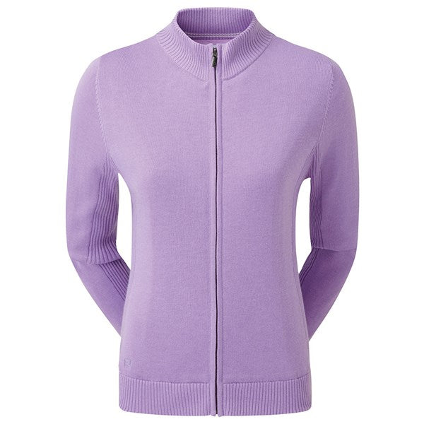 Footjoy Ladies Full-Zip Lined Golf Sweater - Orchid