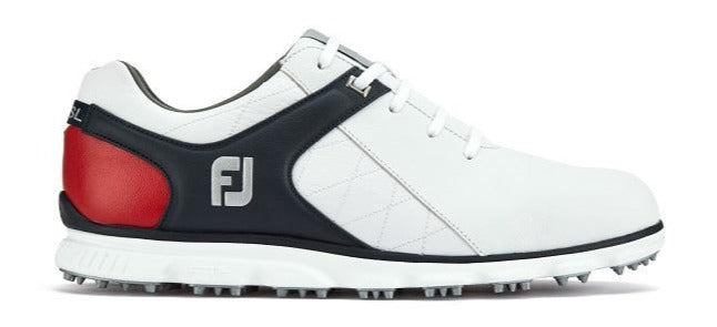 Footjoy Pro SL - White/Navy/Red Golf Shoes