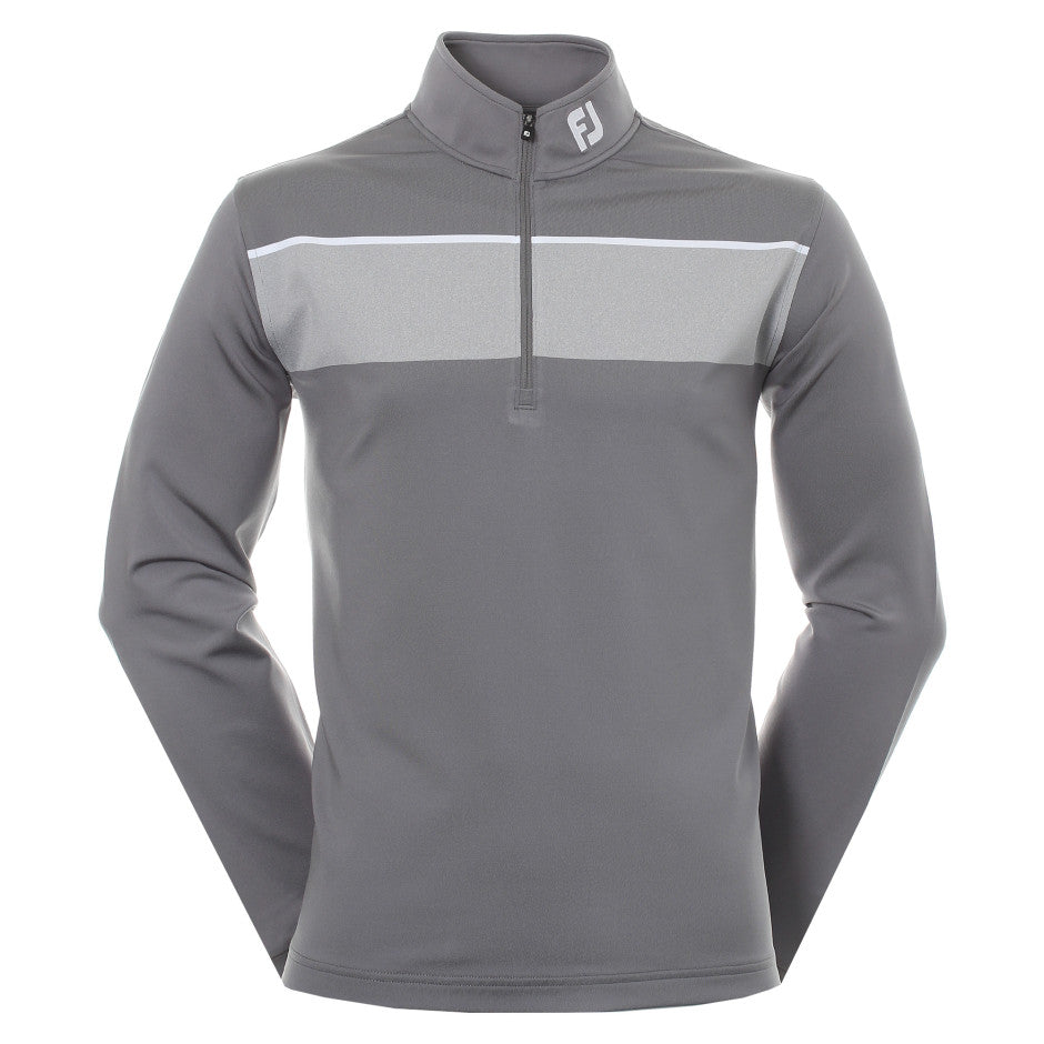 Footjoy Chest Stripe Chillout 1/2 Zip Golf Jumper grey main