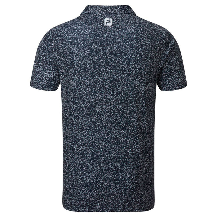 Footjoy Granite Lisle Print Golf Polo Shirt - Navy