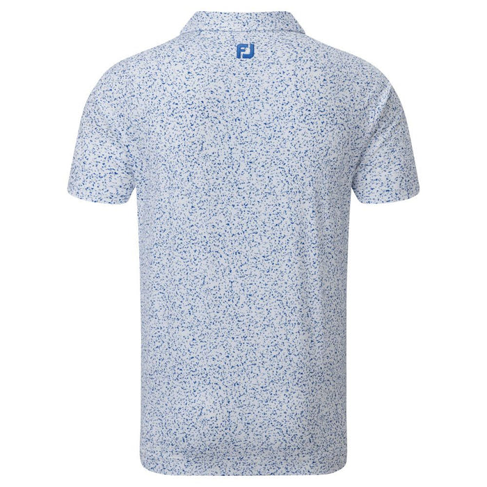 Footjoy Granite Print Lisle Golf Polo Shirt - White