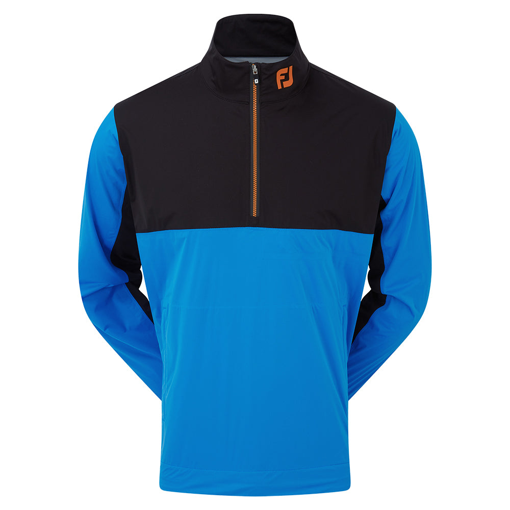 Footjoy Hydroknit Half-Zip Waterproof Golf Jacket - Sapphire/Black/Orange