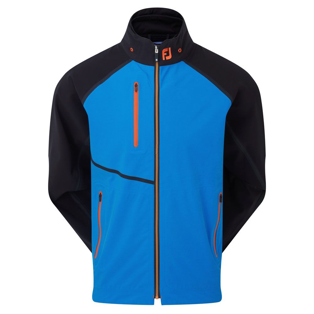 Footjoy Hydrotour Waterproof Golf Jacket - Sapphire/Black/Orange