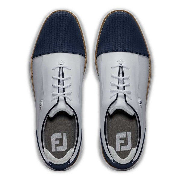 Footjoy Traditions Ladies Golf Shoes - White/Navy