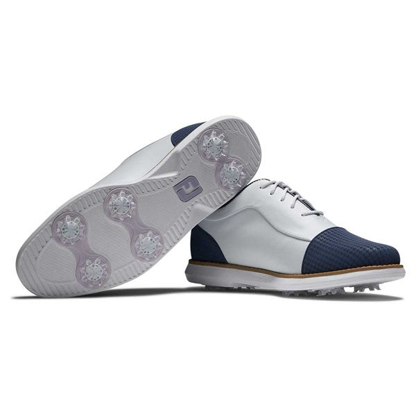 Footjoy Traditions Ladies Golf Shoes - White/Navy