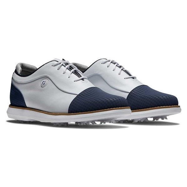 Footjoy Traditions Ladies Golf Shoes - White/Navy