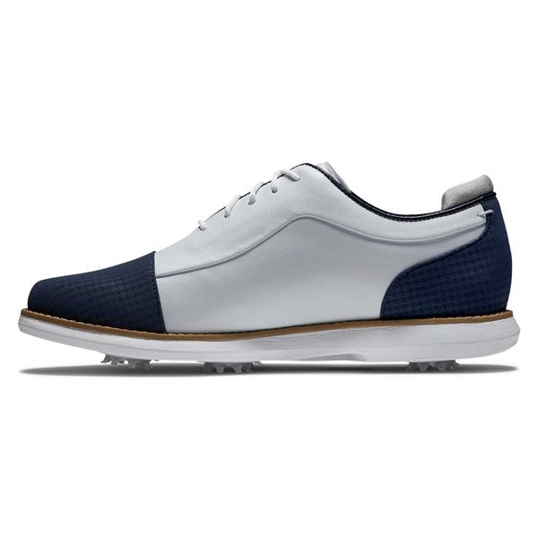 Footjoy Traditions Ladies Golf Shoes - White/Navy