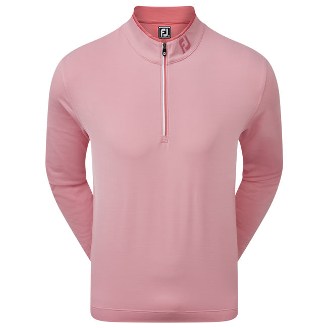 Footjoy Lightweight Microstripe Chill-Out Golf Pullover- Cape Red/White