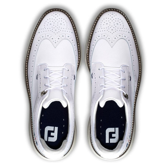 Footjoy Traditions Wing Tip Mens Golf Shoes - White