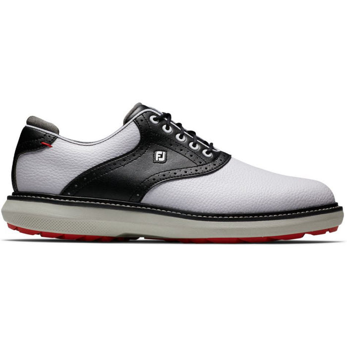 Footjoy Traditions Spikeless Golf Shoes - White/Black/Grey