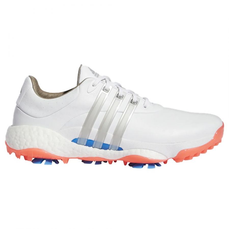 adidas Tour 360 22 Ladies Golf Shoes - White/Silver/Turbo