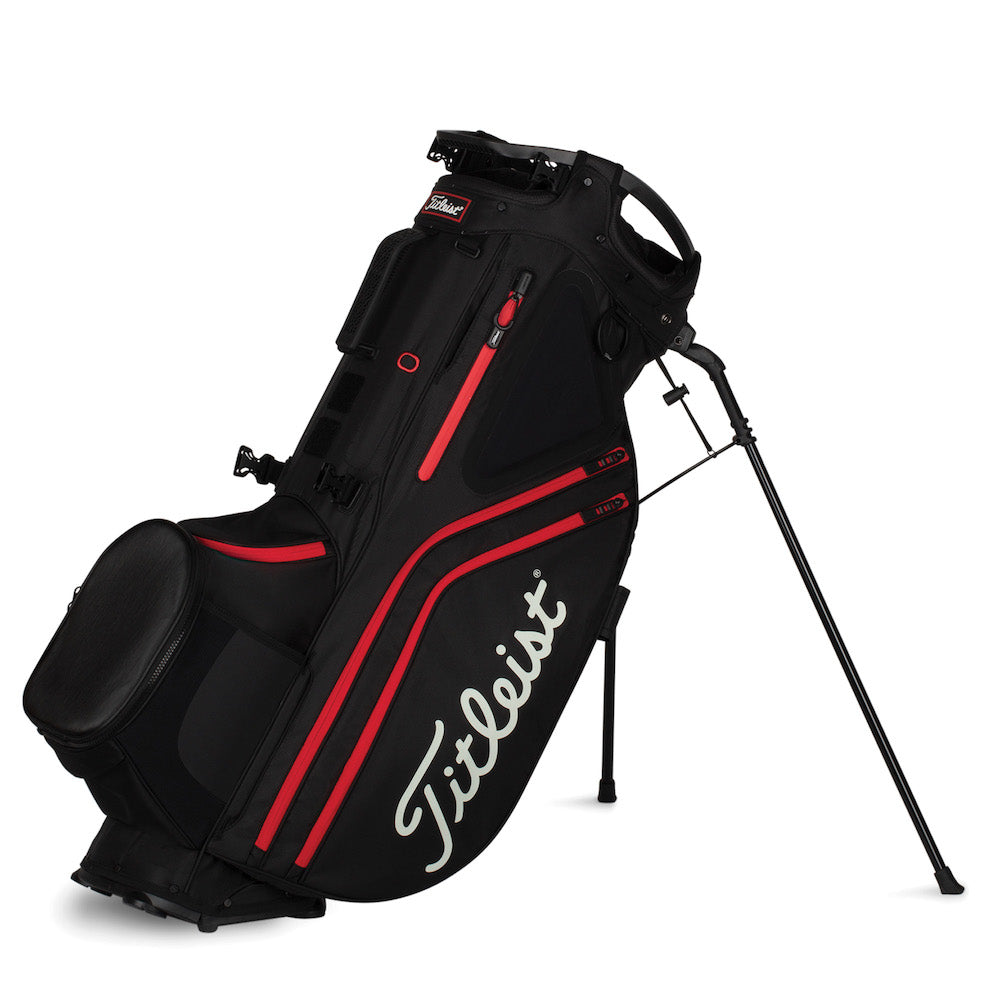Titleist Hybrid 14 Golf Stand Bag - Black/Black/Red