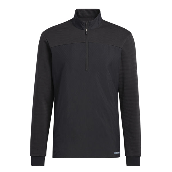 adidas Primegreen Water Resistant 1/4 Zip Golf Pullover - Black