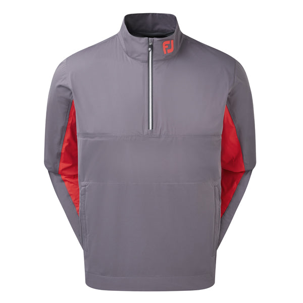 Footjoy Hydroknit Half Zip Waterproof Golf Jacket Charcoal Red Andrew Morris Golf