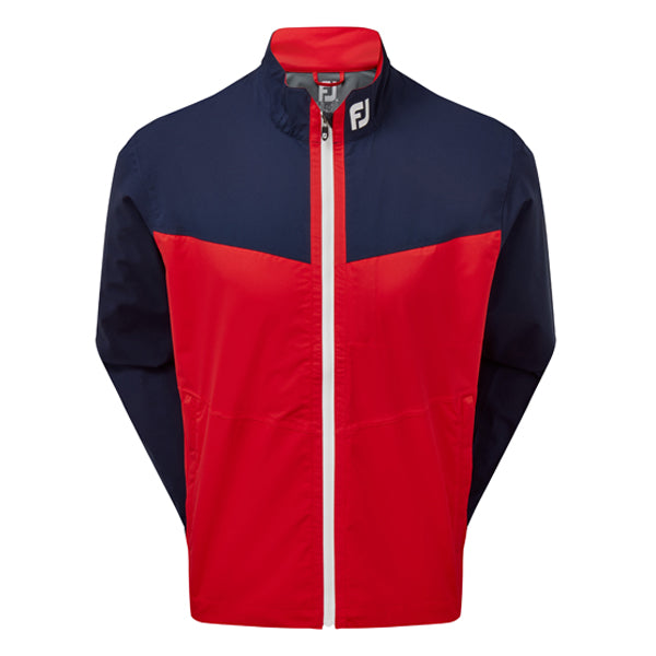 Footjoy HydroLite Waterproof Golf Jacket - Navy/Red/White