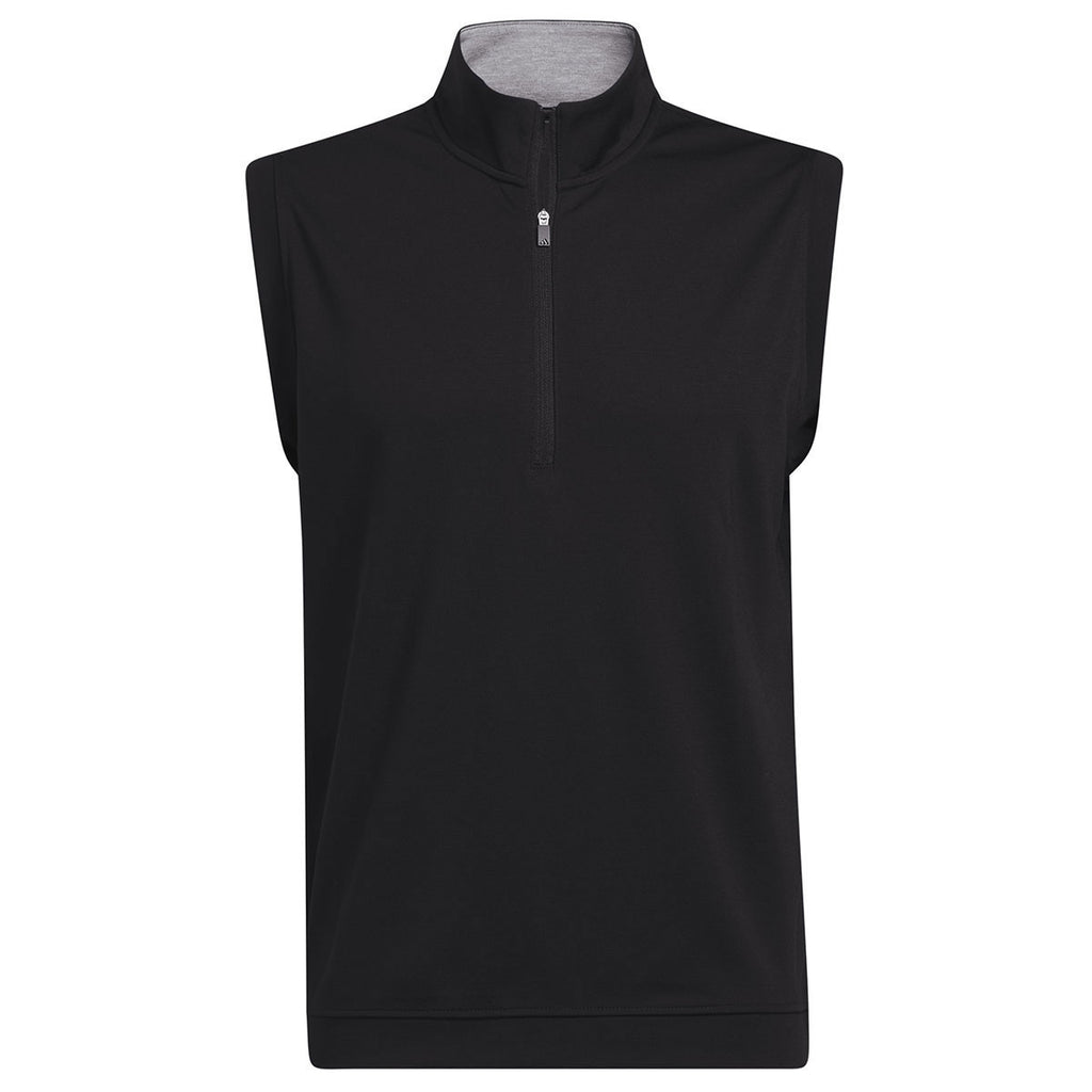 adidas Elevated 1/4 Zip Golf Vest Pullover - Black