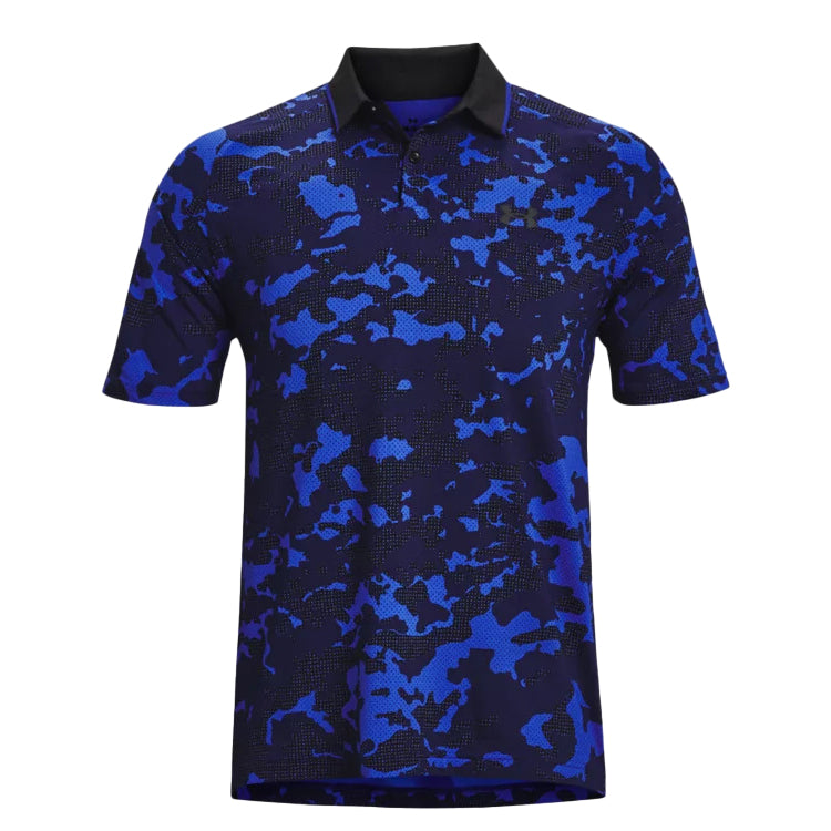 Under Armour Iso Chill Golf Polo Shirt - Blue/Black Camo