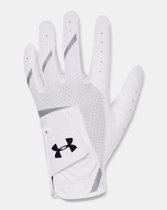 Under Armour Boys Iso Chill Golf Glove - White / Metallic Silver