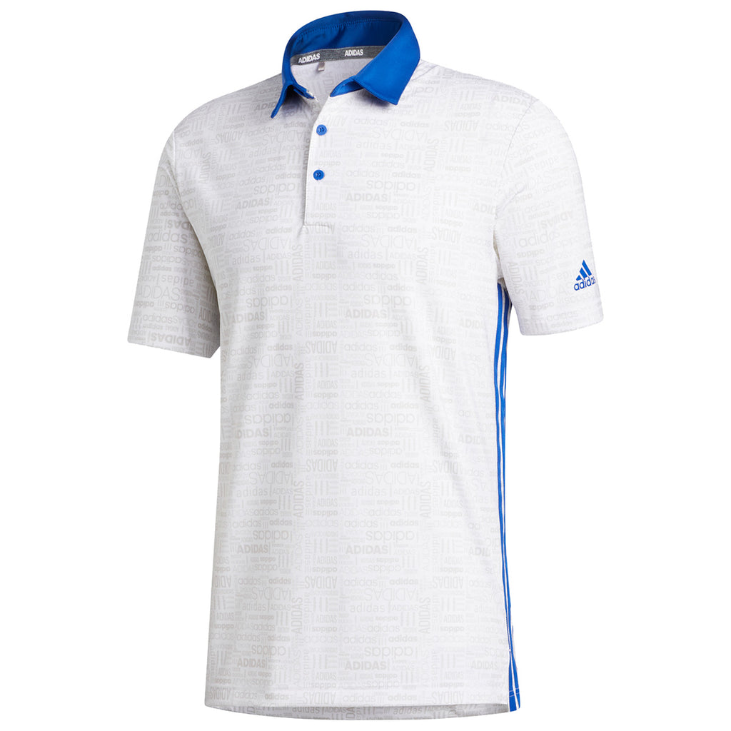 adidas ULT365 Logo Golf Polo Shirt - White/Blue