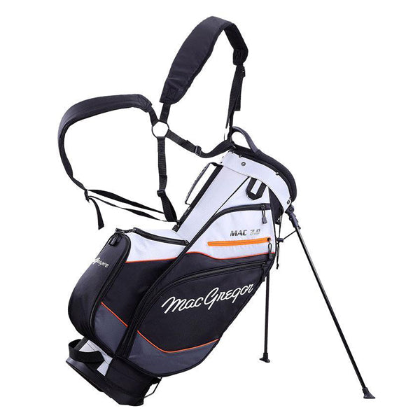MacGregor Mac 7 9.5" Golf Stand Bag - Silver/Black/Orange