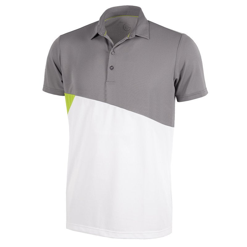 Galvin Green Mick V8+ Golf Polo Shirt - Sharkskin/Lime/White