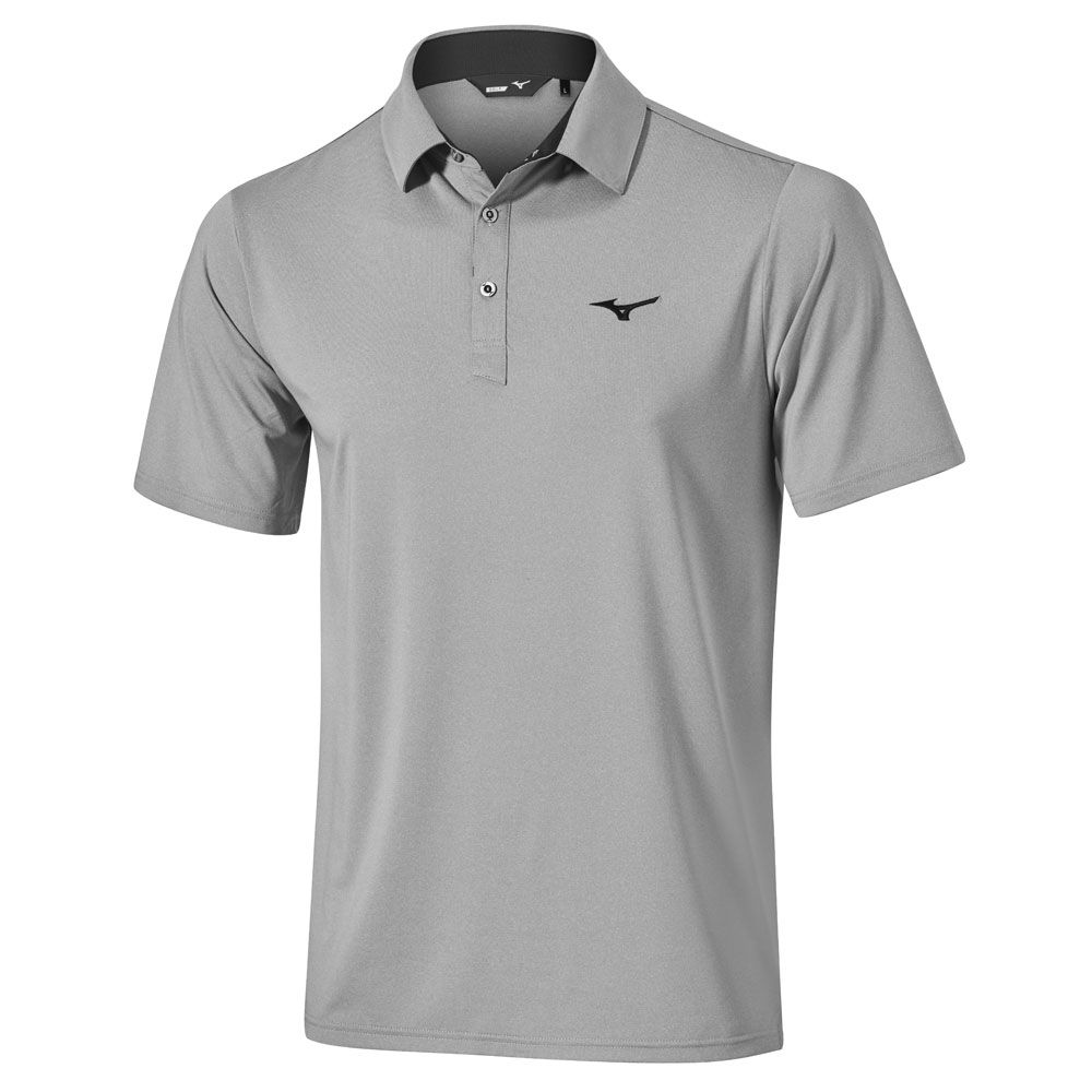Mizuno Move Tech Quick Dry Golf Polo Shirt - Light Grey