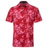 Mizuno Floral Golf Polo Shirt - Red