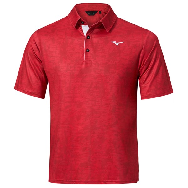 Mizuno Quick Dry Hazard Golf Polo Shirt - Red