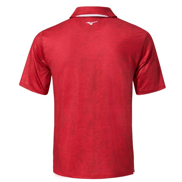 Mizuno Quick Dry Hazard Golf Polo Shirt - Red