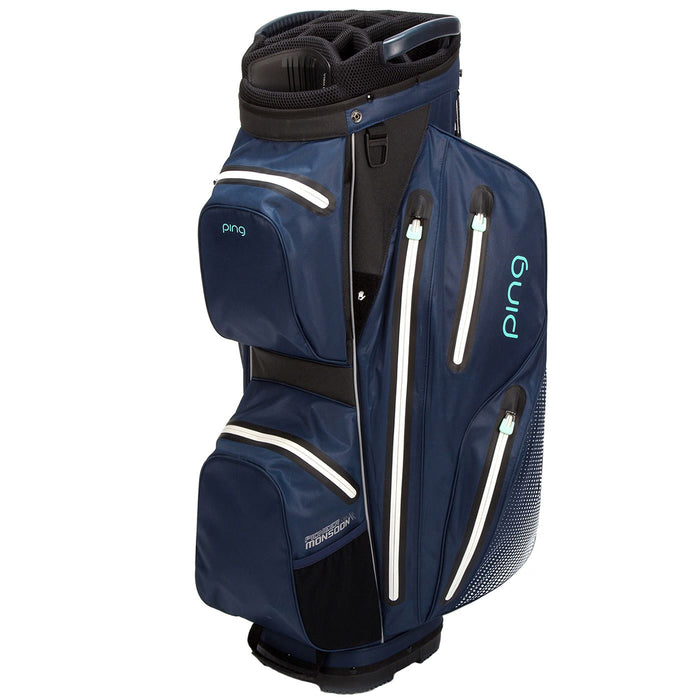 Ping Pioneer Monsoon Ladies Golf Cart Bag - Navy/Mint