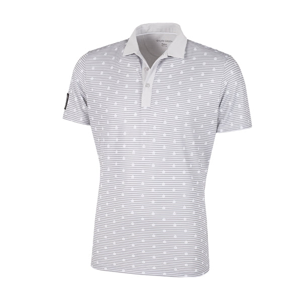 Galvin Green Monty V8+ Mens Golf Polo - White/Grey