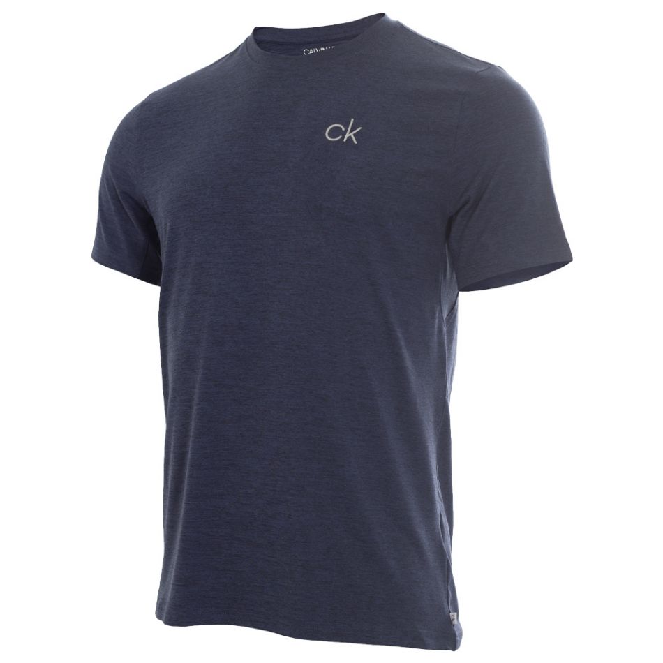 Calvin Klein Newport Round Neck Golf Shirt - Navy