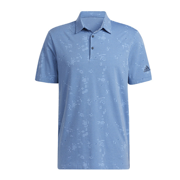 adidas Night Camo Print Prime Green Golf Polo Shirt - Blue/Navy