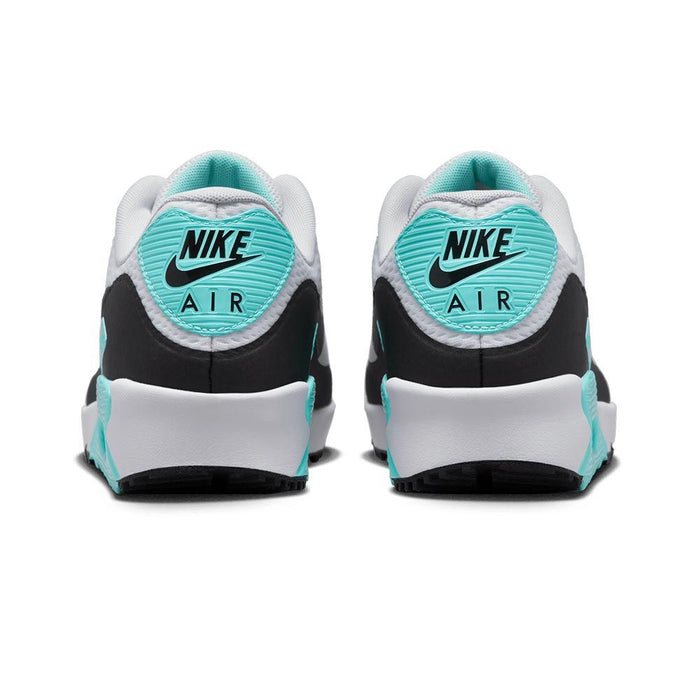 Nike Air Max 90G Golf Shoes - White/Particle Grey/Turquoise