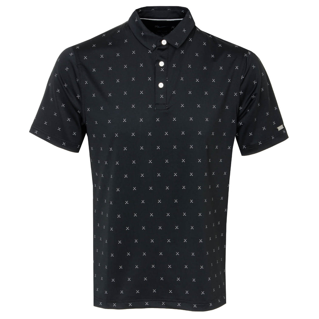 Nike Dri-Fit Victory Print Golf Polo Shirt - Black