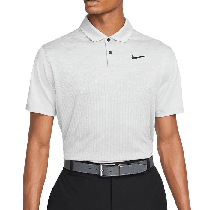 Nike Dri-Fit ADV Vapor Engineered Jacquard Golf Polo Shirt - Light Smoke Grey/White