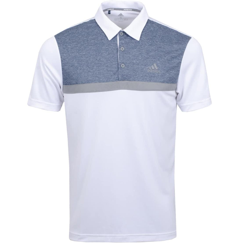 adidas Novelty Colourblock Golf T-Shirt - White