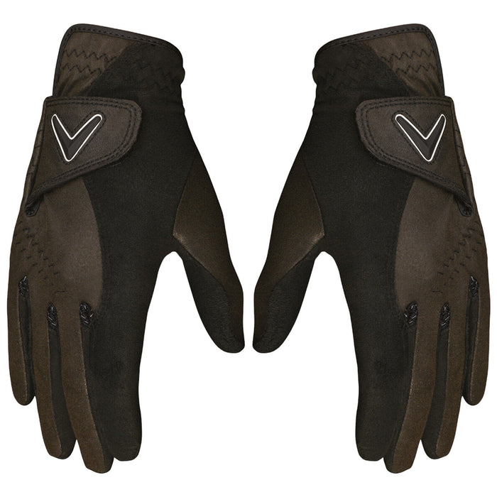 Callaway Opti Grip Mens Rain Golf Gloves (Pair) - Black