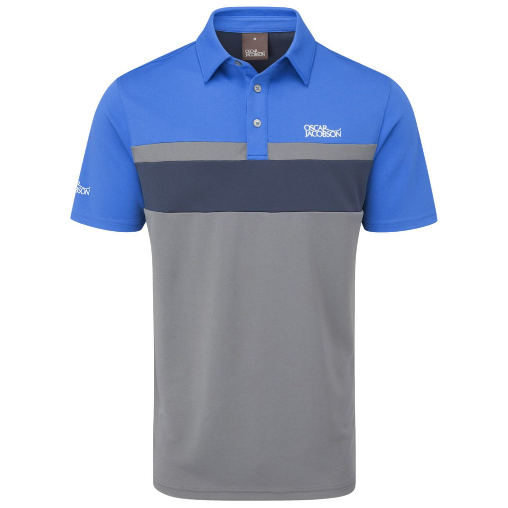 Oscar Jacobson Boston Golf T-Shirt - Blue/Grey/Navy