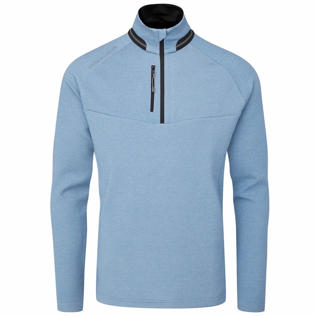 Oscar Jacobson Thomson Half-Zip Golf Sweater - Blue