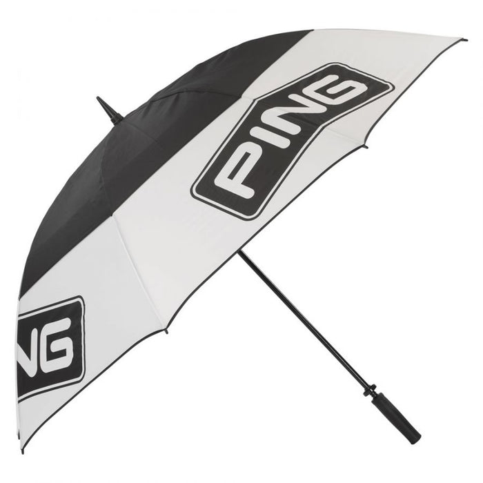 Ping 68" Double Canopy Tour Golf Umbrella - Black/White