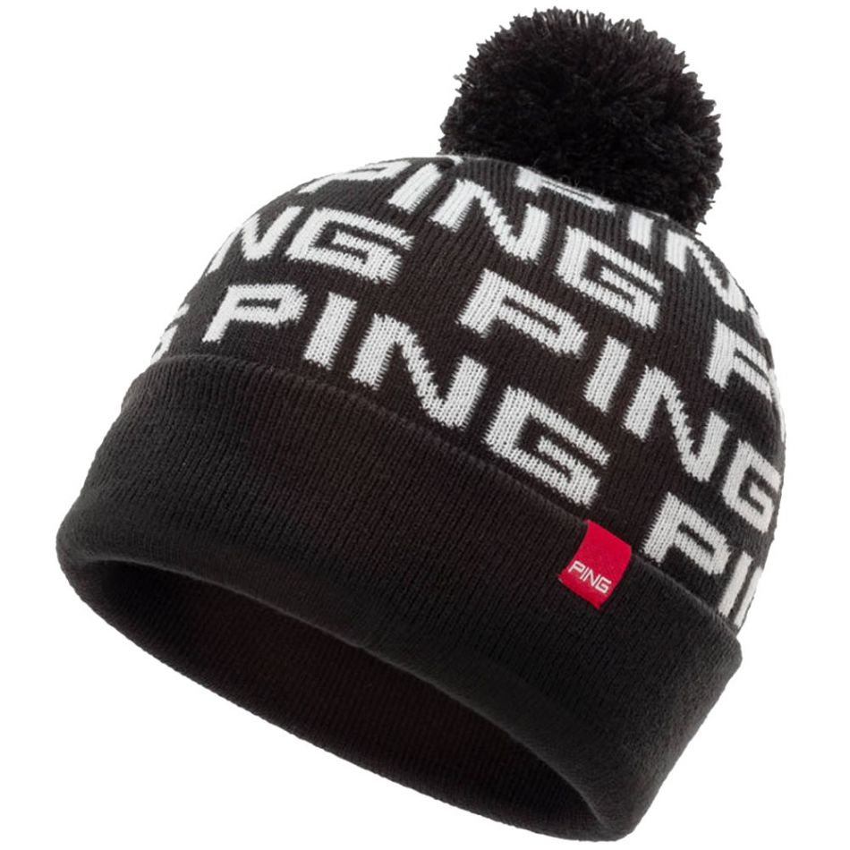 Ping Logo 2 Golf Bobble Hat - Black/White