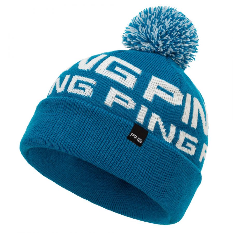 Ping Logo 2 Golf Bobble Hat - Blue/White