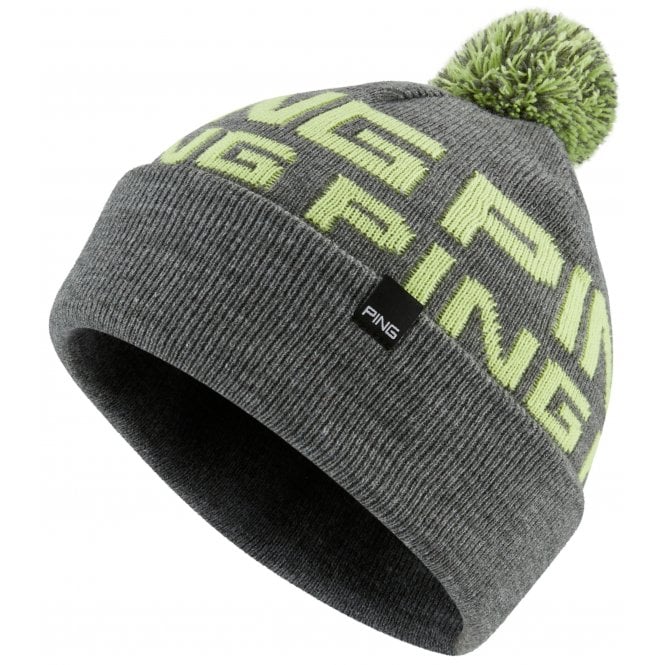 Ping Logo 2 Golf Bobble Hat - Grey/Green