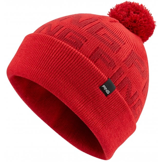 Ping Logo 2 Golf Bobble Hat - Red